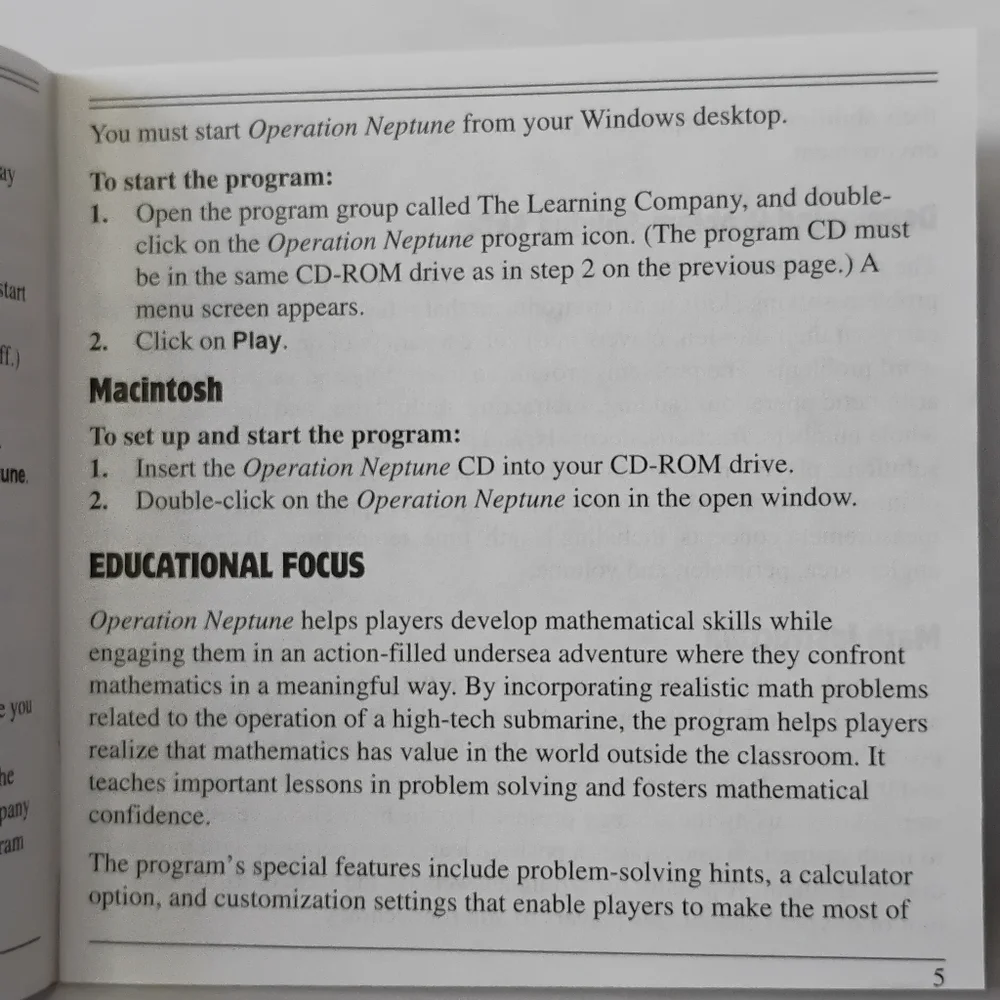 Operation Neptune Kids Math Learning Game Educational Homeschooling Ages 9-14